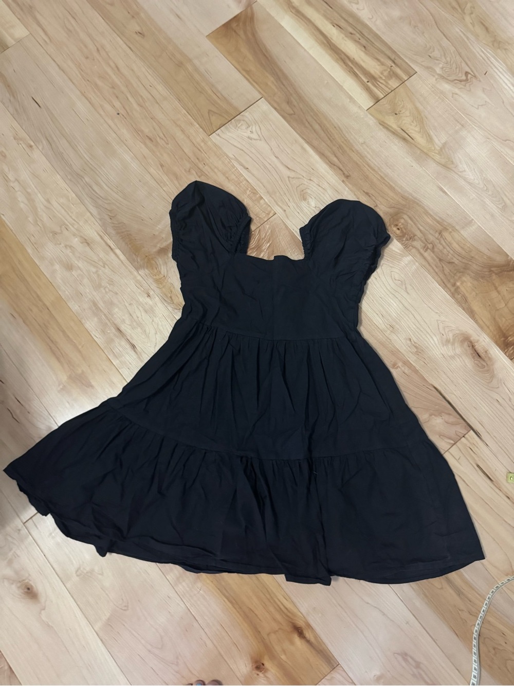 Kids Black Ruffle Tiered Dress